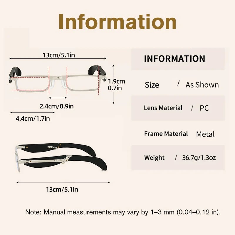 Foldable Anti-Blue Light Reading Glasses with Case